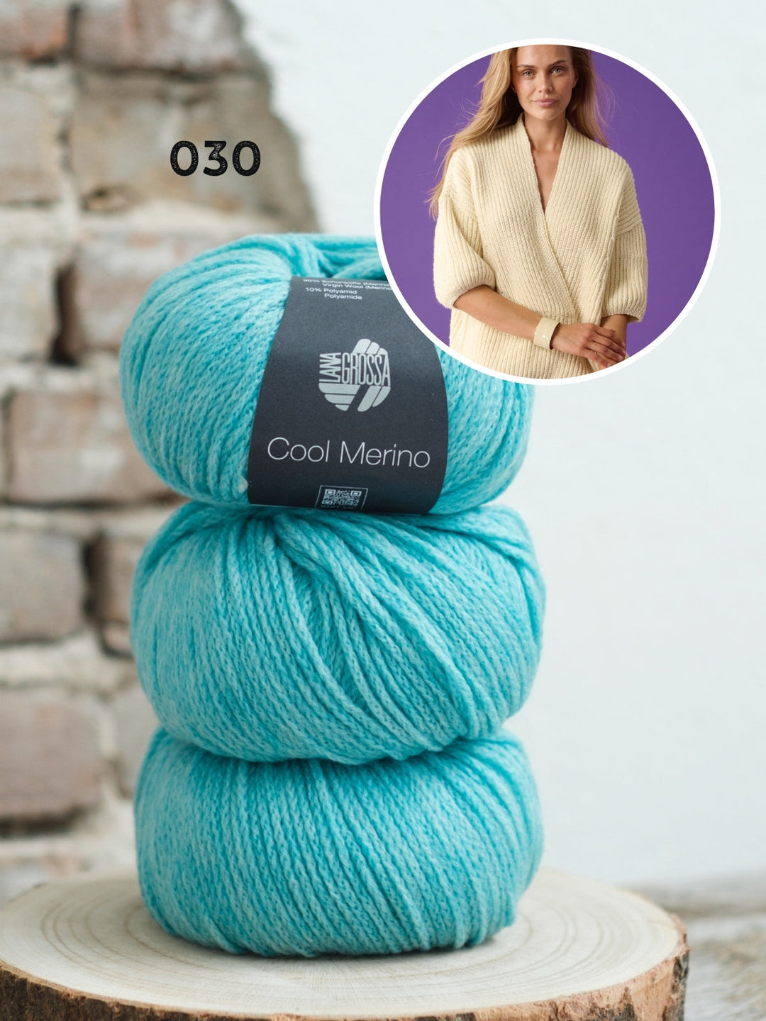 Strickpaket Cool Merino Wickelpullover