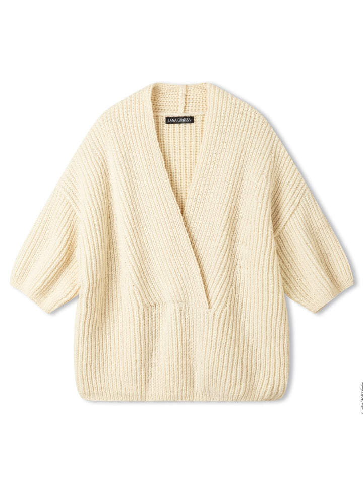 Strickpaket Cool Merino Wickelpullover