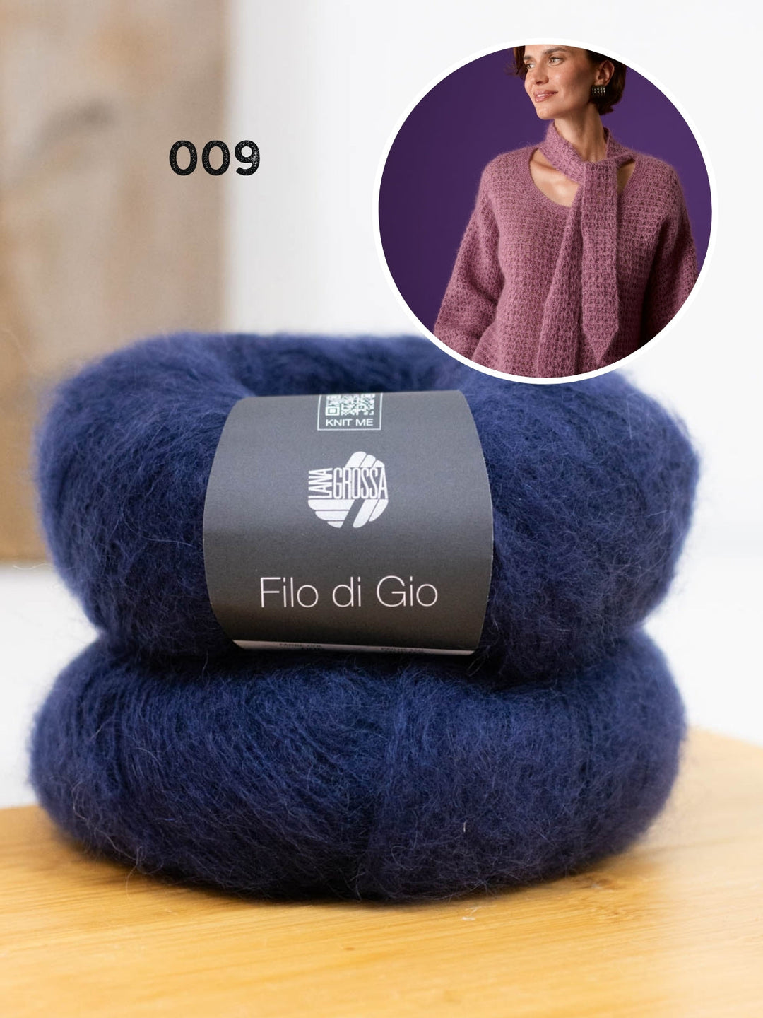 Häkelpaket Filo Di Gio Pullover mit Schalkragen