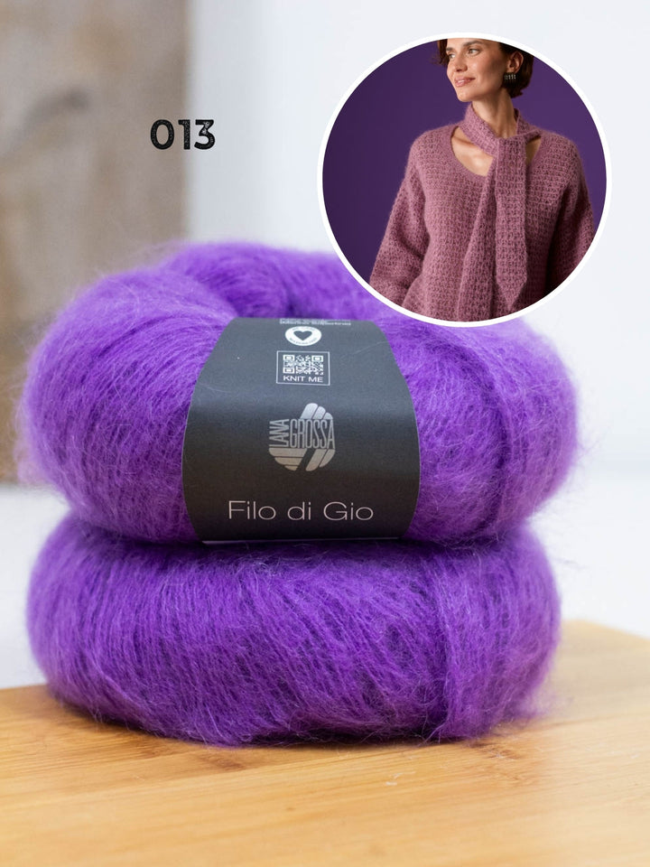 Häkelpaket Filo Di Gio Pullover mit Schalkragen