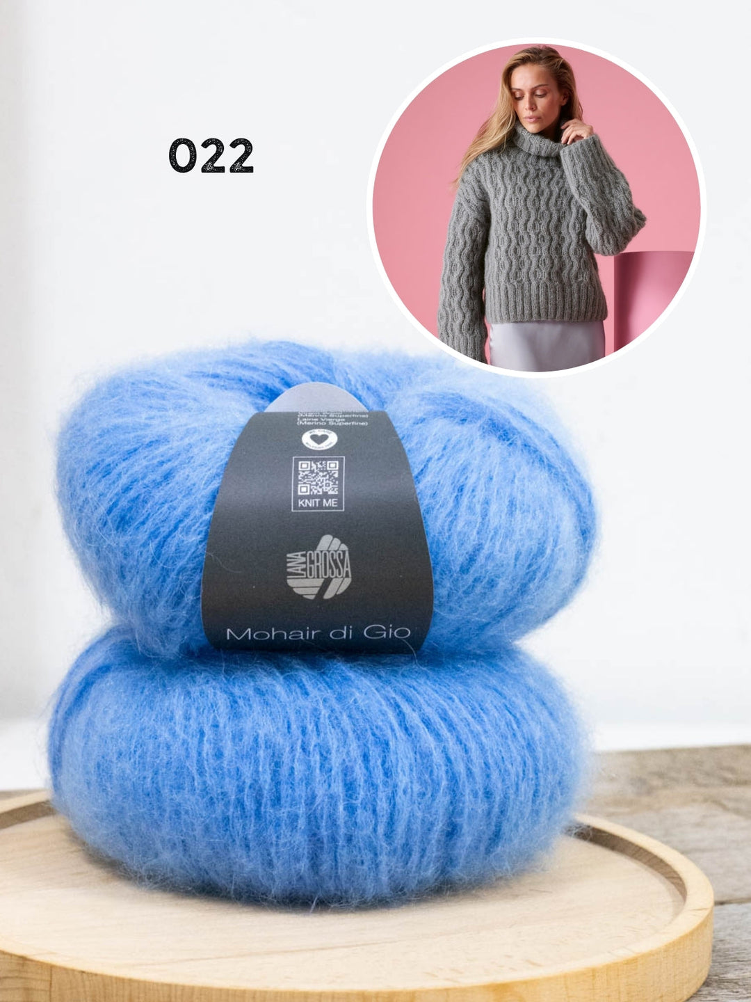 Strickpaket Mohair Di Gio Pullover mit Zopfmuster