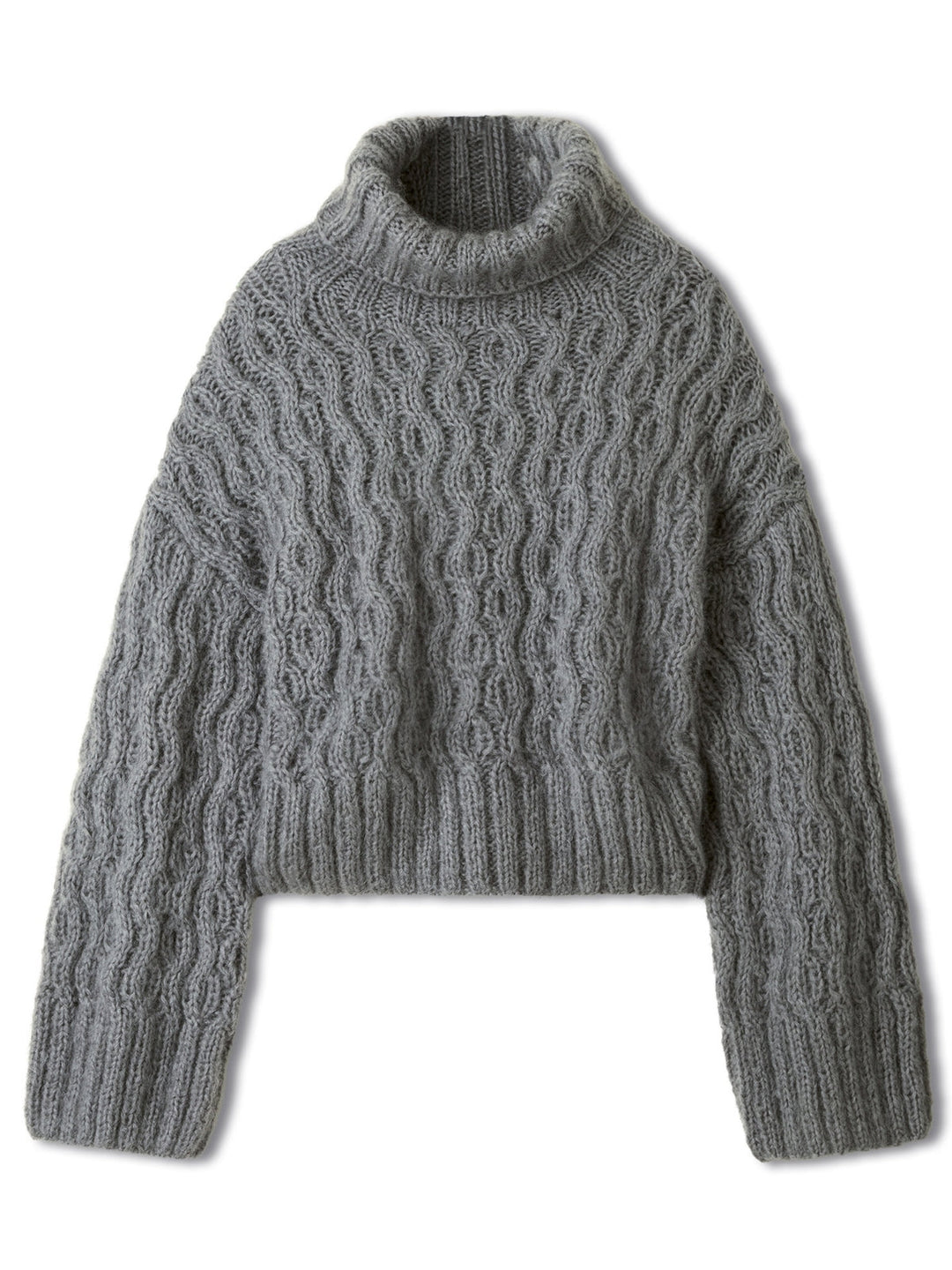 Strickpaket Mohair Di Gio Pullover mit Zopfmuster
