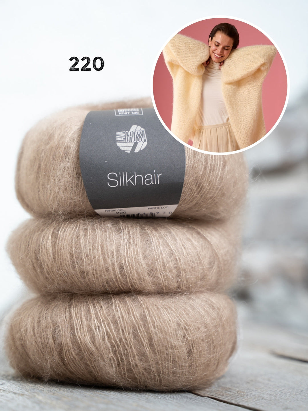 Strickpaket Silkhair Strickjacke