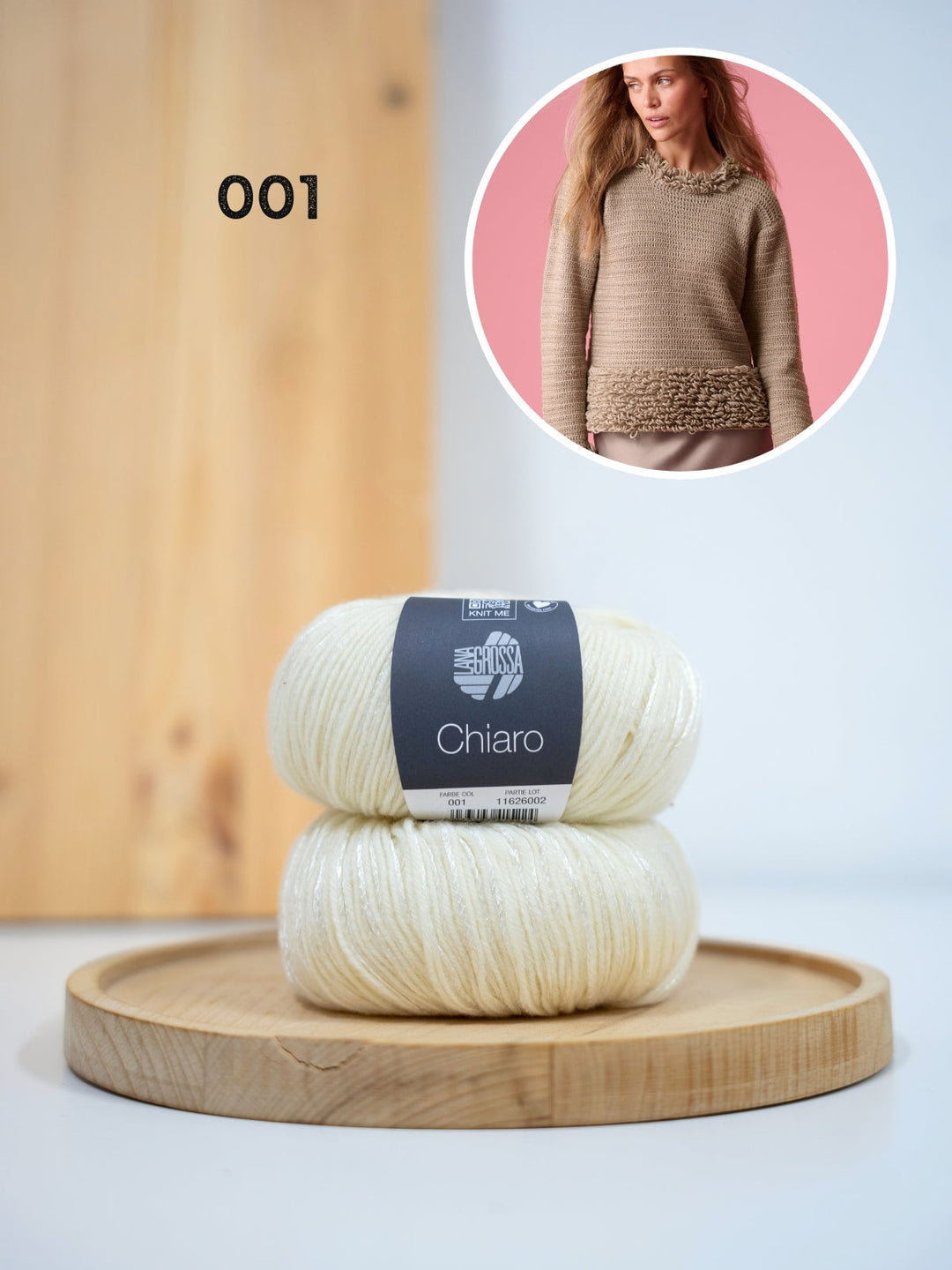 Häkelpaket Chiaro Pullover mit Schlingenmuster