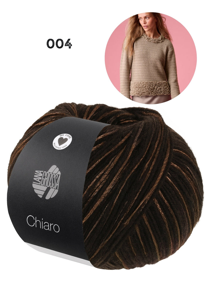 Häkelpaket Chiaro Pullover mit Schlingenmuster