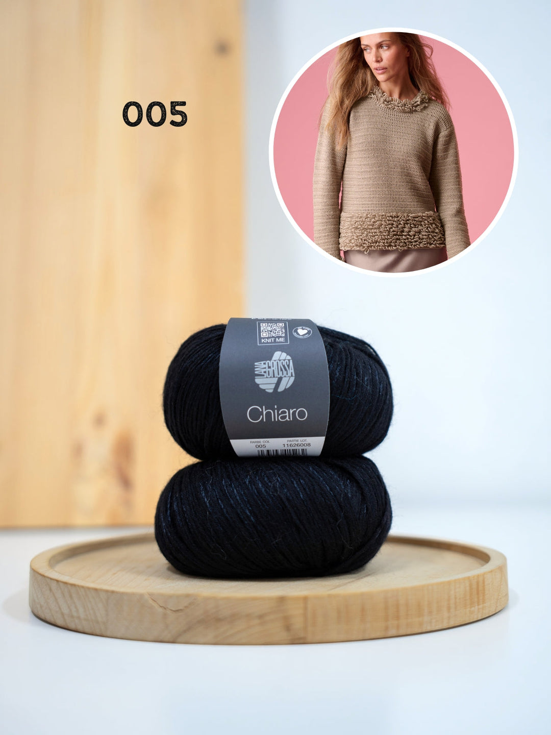Häkelpaket Chiaro Pullover mit Schlingenmuster