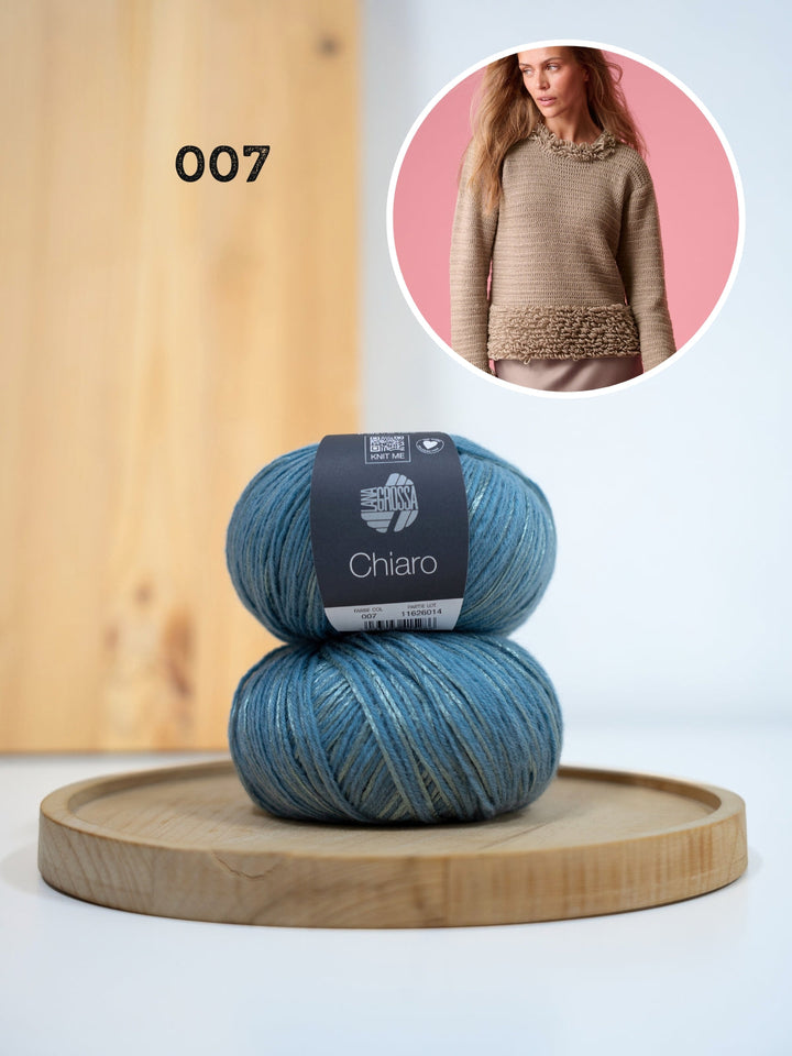 Häkelpaket Chiaro Pullover mit Schlingenmuster
