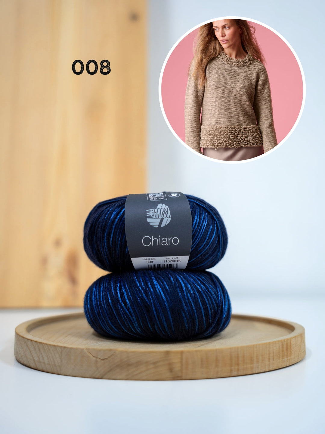 Häkelpaket Chiaro Pullover mit Schlingenmuster