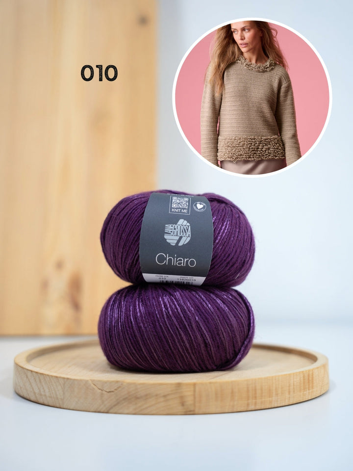 Häkelpaket Chiaro Pullover mit Schlingenmuster