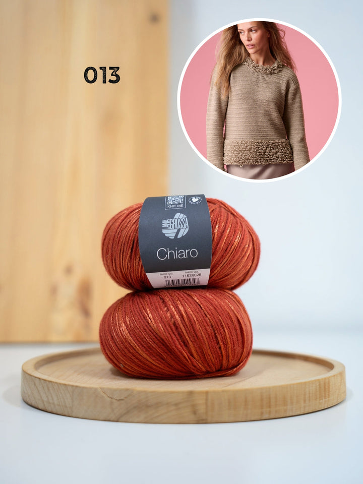 Häkelpaket Chiaro Pullover mit Schlingenmuster