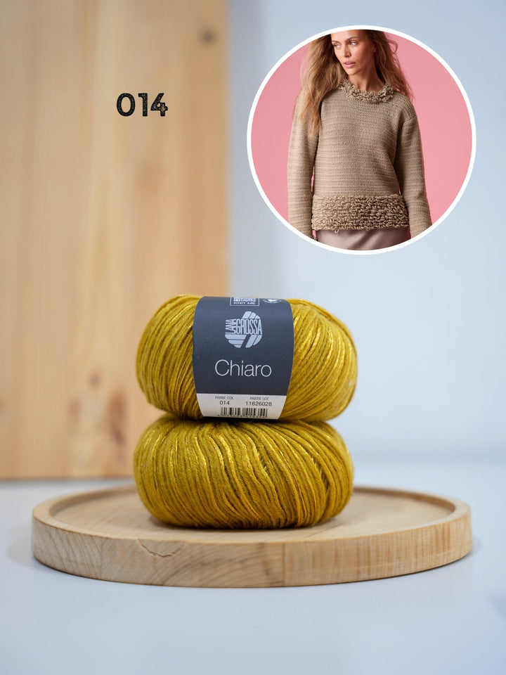 Häkelpaket Chiaro Pullover mit Schlingenmuster