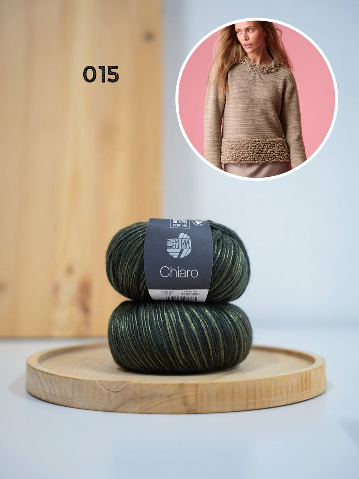 Häkelpaket Chiaro Pullover mit Schlingenmuster