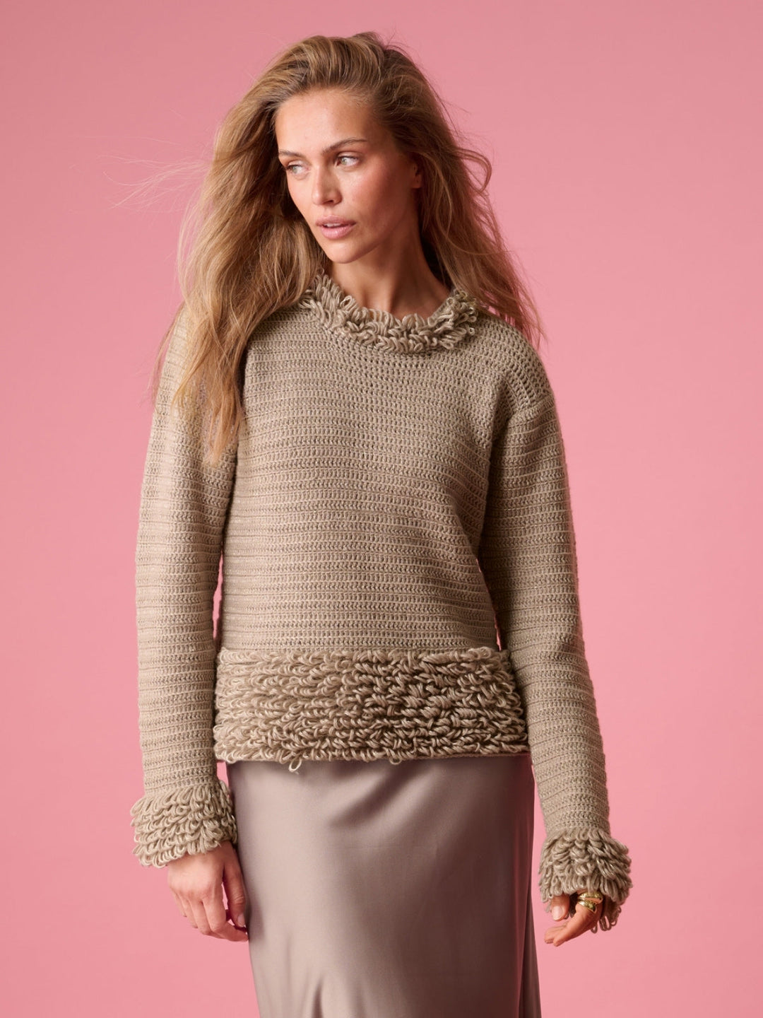 Häkelpaket Chiaro Pullover mit Schlingenmuster