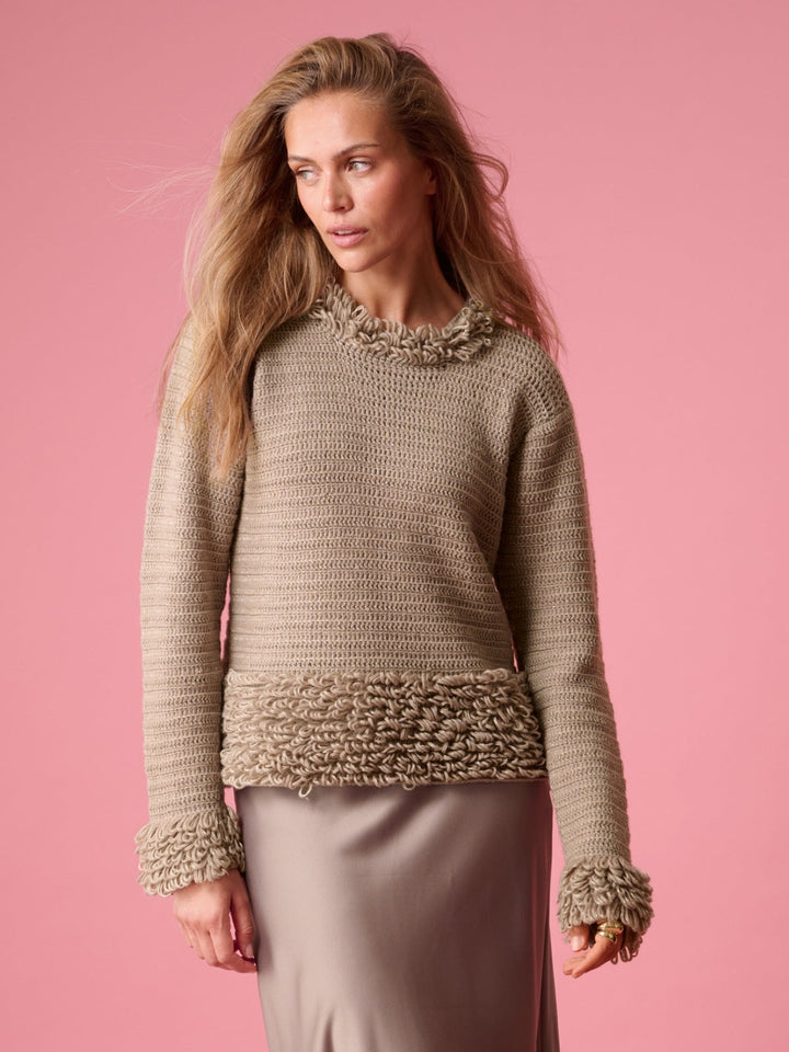 Häkelpaket Chiaro Pullover mit Schlingenmuster