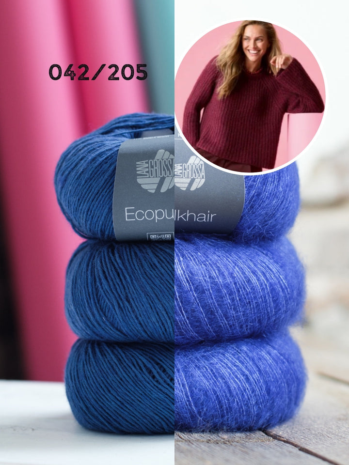 Strickpaket Ecopuno &amp; Silkhair Pullover