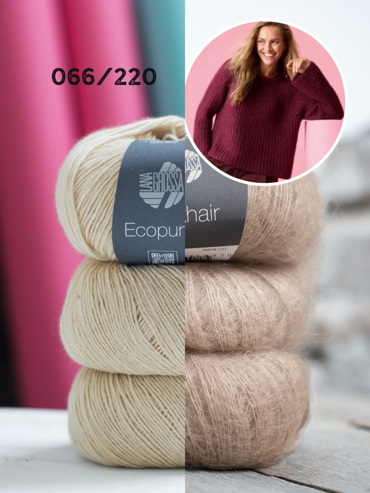 Strickpaket Ecopuno &amp; Silkhair Pullover