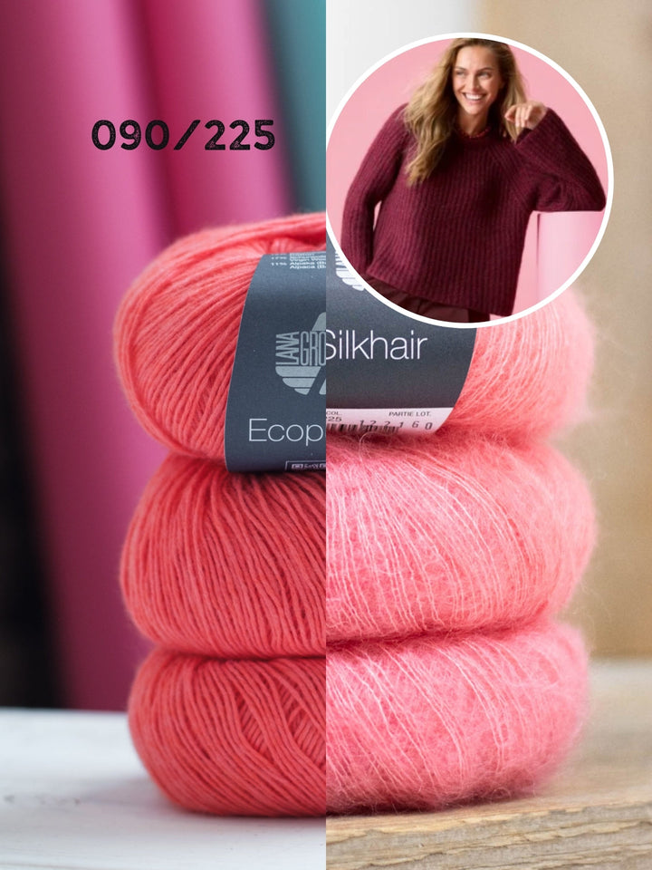 Strickpaket Ecopuno &amp; Silkhair Pullover