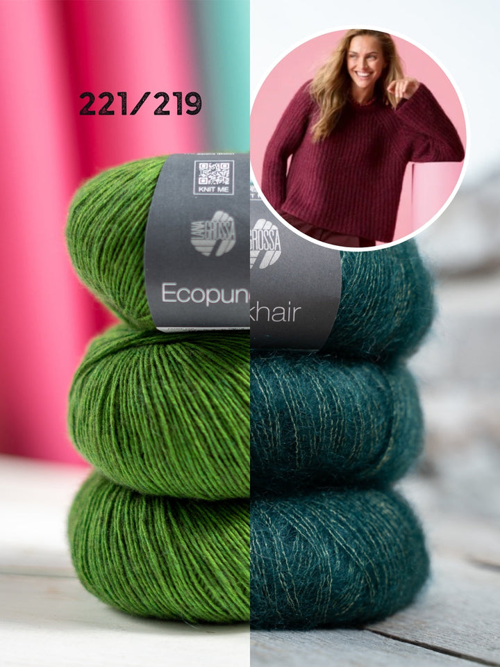Strickpaket Ecopuno &amp; Silkhair Pullover