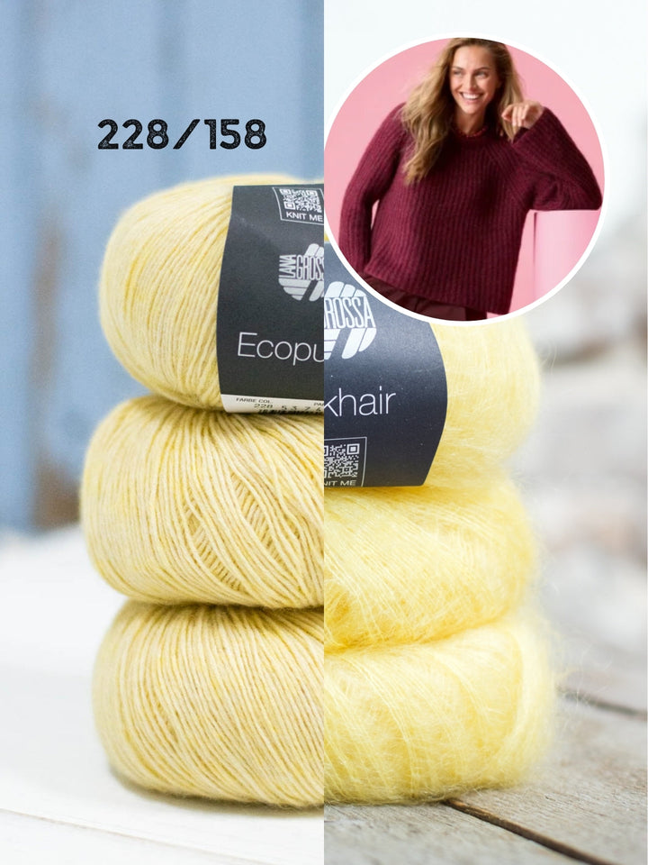 Strickpaket Ecopuno &amp; Silkhair Pullover