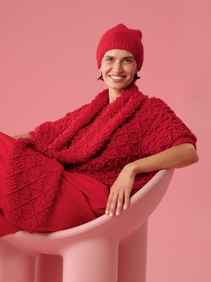 Strickpaket Cool Merino Pullover mit Noppenmuster