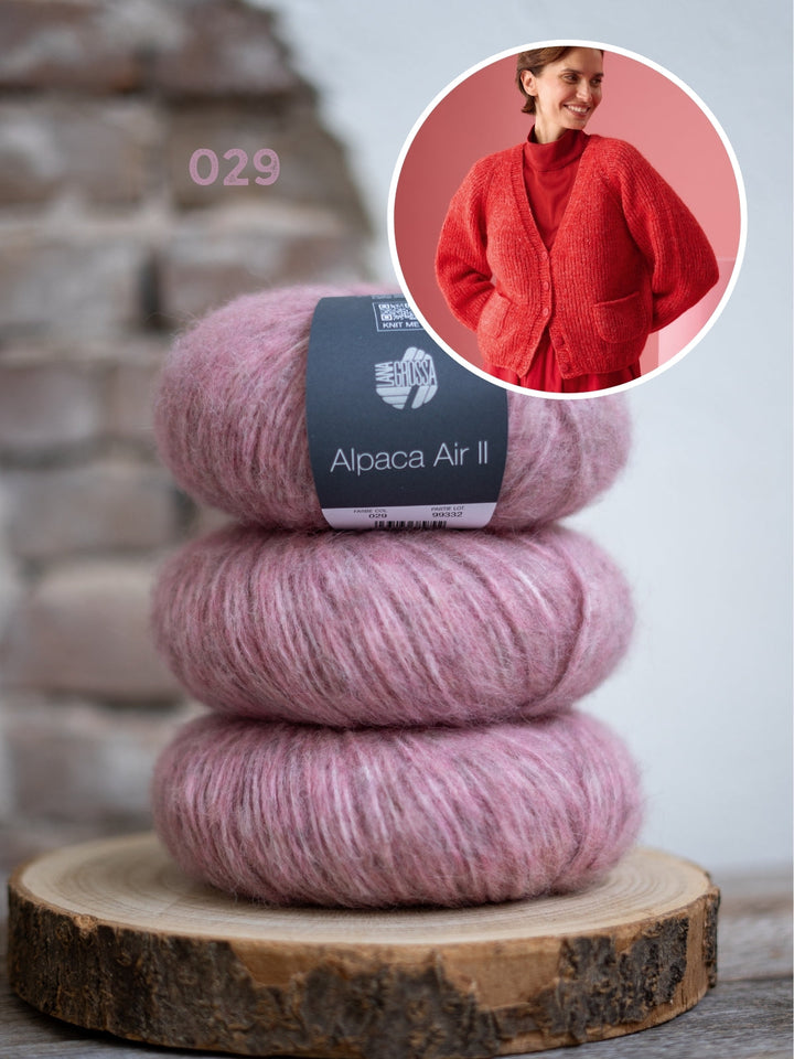 Strickpaket Alpaca Air II Strickjacke mit Taschen