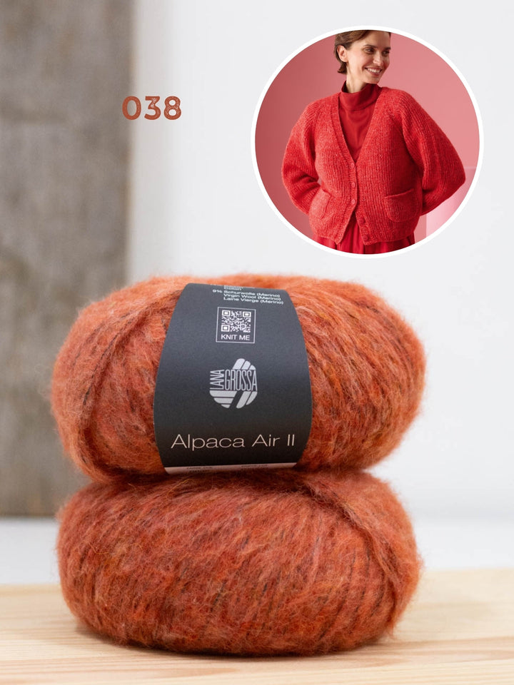 Strickpaket Alpaca Air II Strickjacke mit Taschen