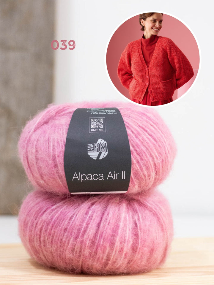 Strickpaket Alpaca Air II Strickjacke mit Taschen