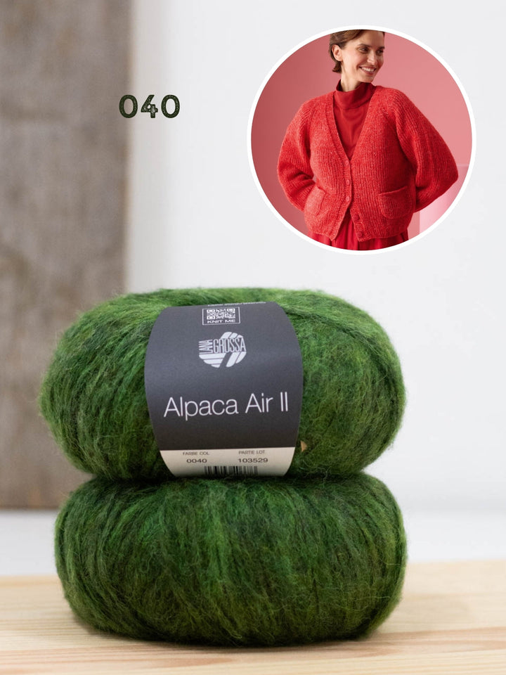 Strickpaket Alpaca Air II Strickjacke mit Taschen