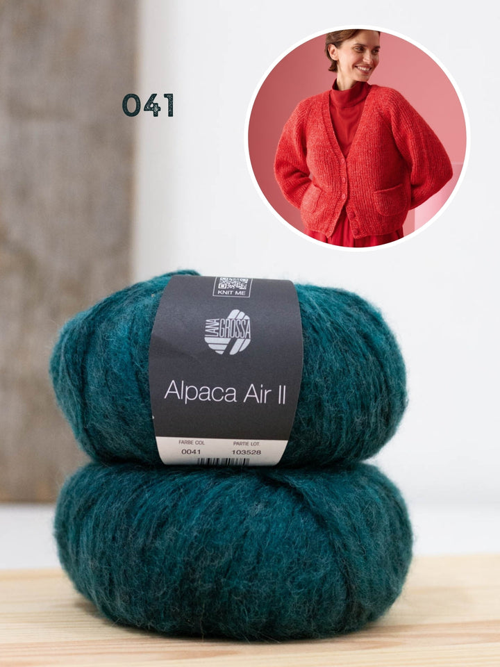Strickpaket Alpaca Air II Strickjacke mit Taschen