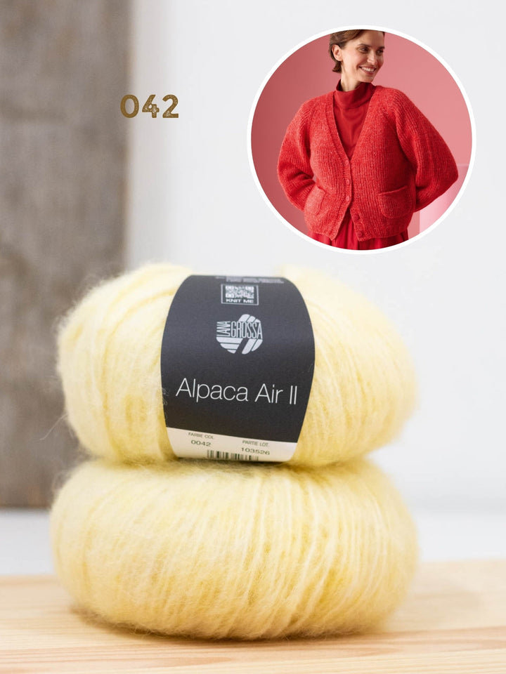 Strickpaket Alpaca Air II Strickjacke mit Taschen