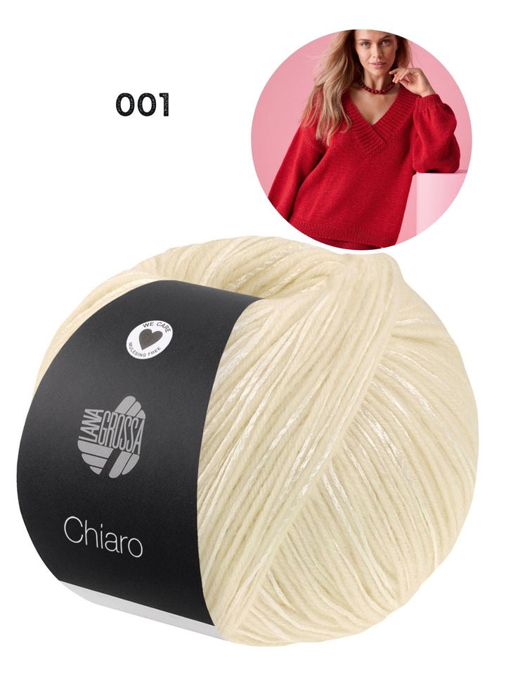 Strickpaket Chiaro Pullover mit V-Ausschnitt