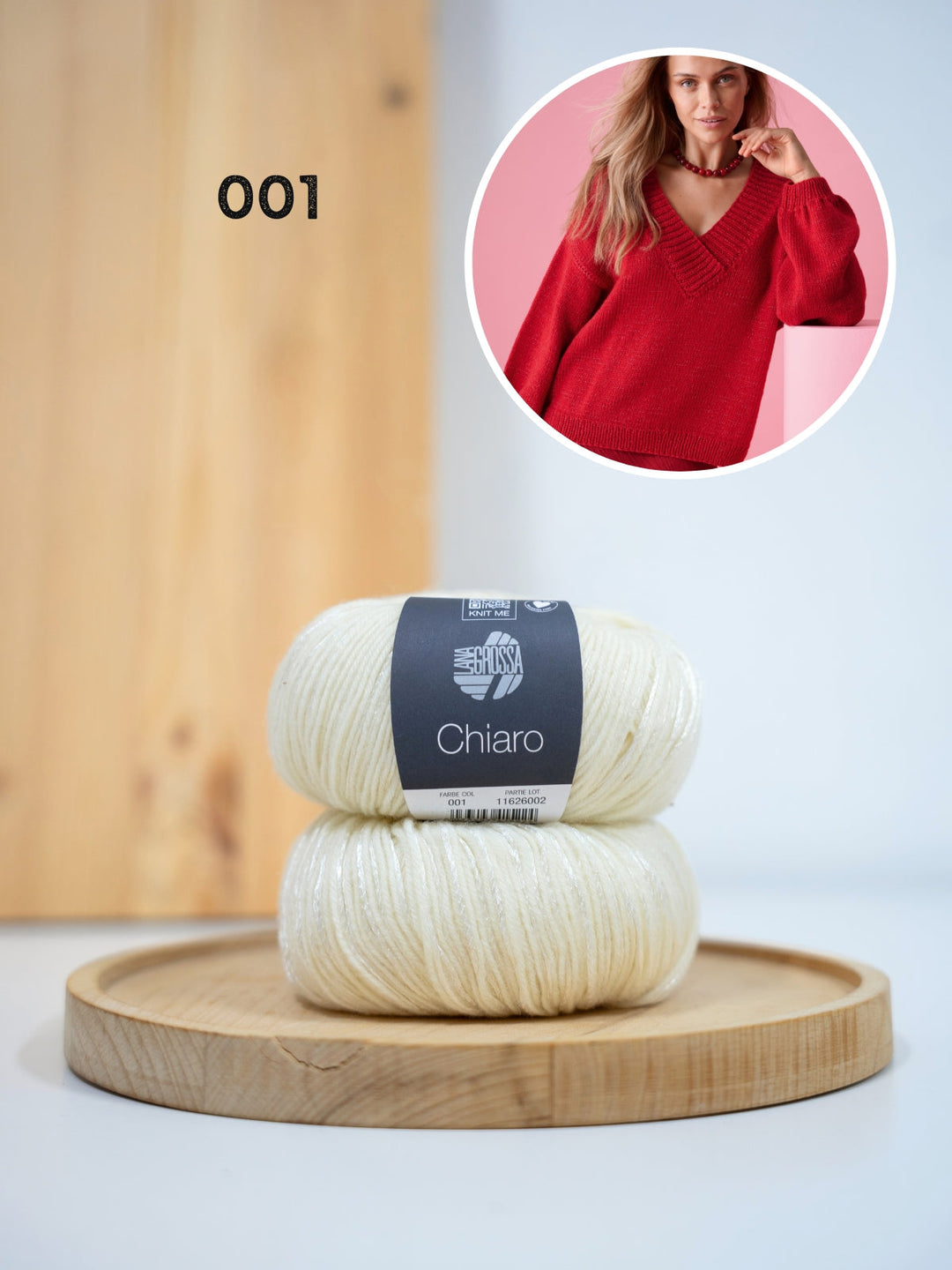 Strickpaket Chiaro Pullover mit V-Ausschnitt