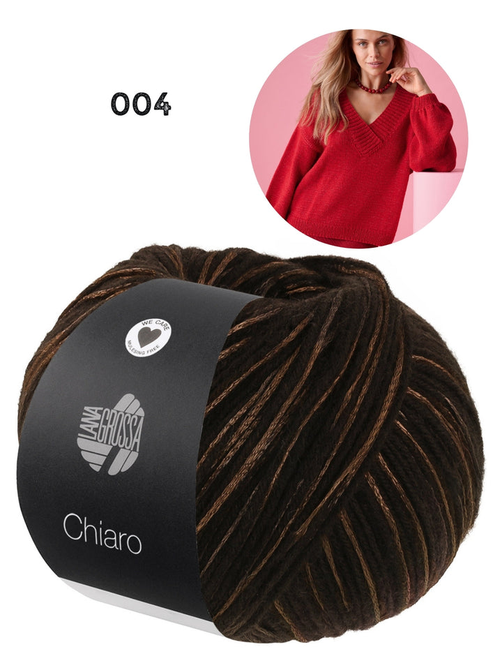 Strickpaket Chiaro Pullover mit V-Ausschnitt