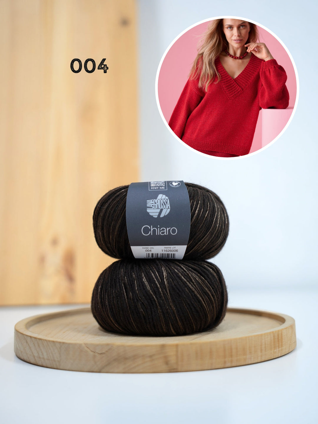 Strickpaket Chiaro Pullover mit V-Ausschnitt