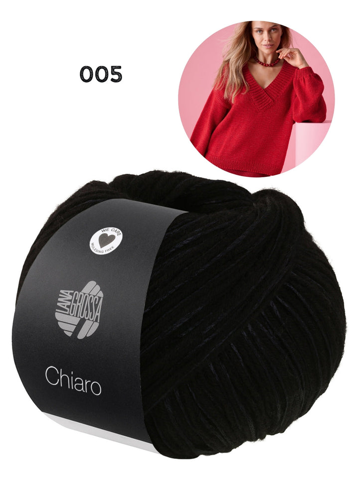 Strickpaket Chiaro Pullover mit V-Ausschnitt