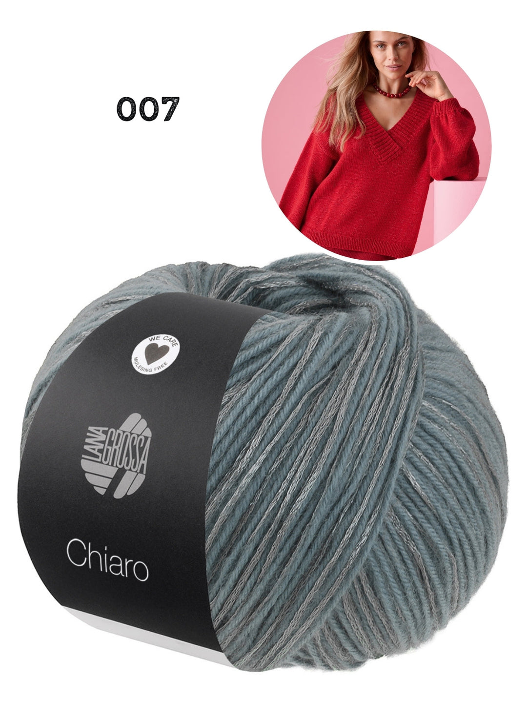 Strickpaket Chiaro Pullover mit V-Ausschnitt