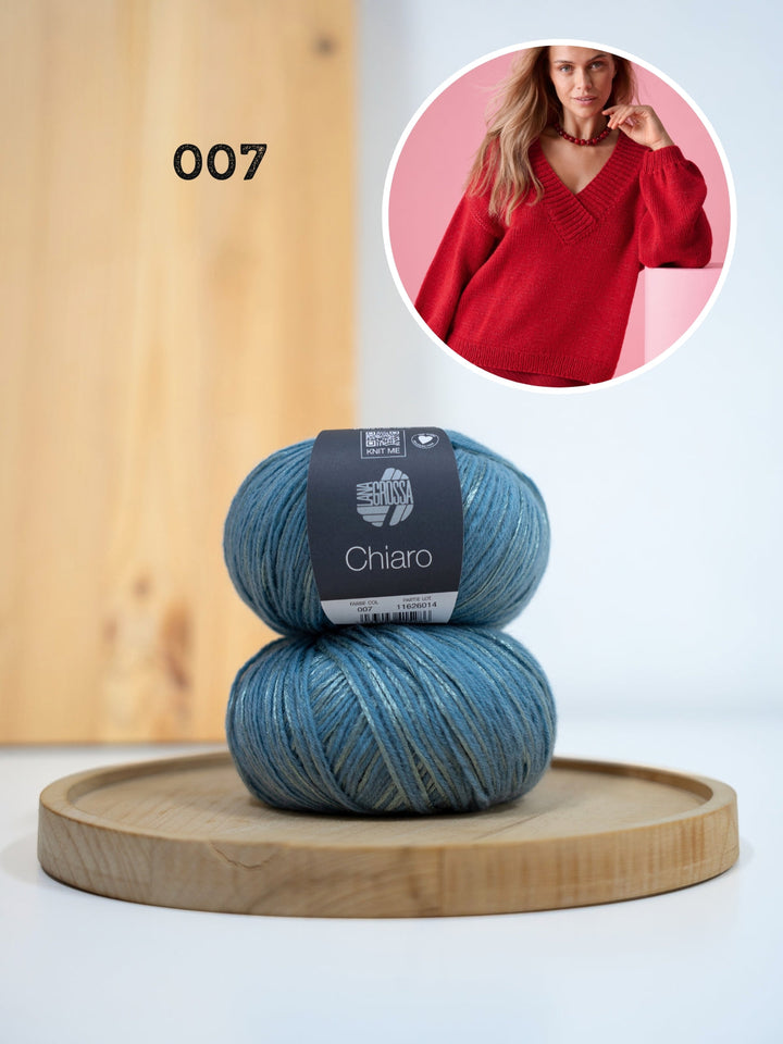 Strickpaket Chiaro Pullover mit V-Ausschnitt