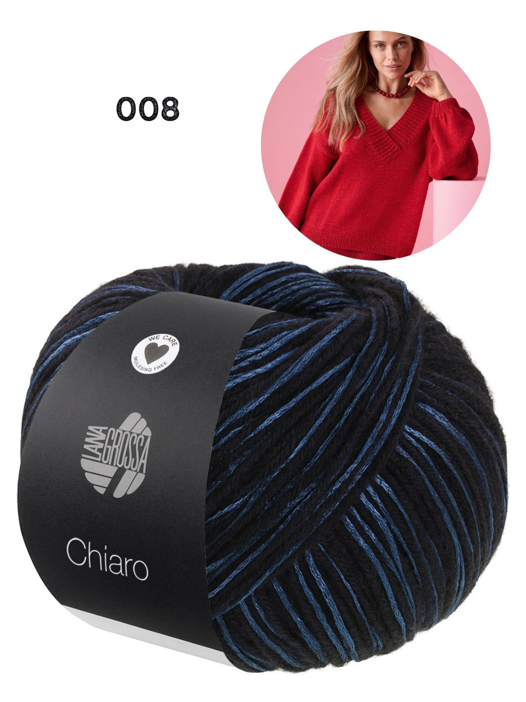 Strickpaket Chiaro Pullover mit V-Ausschnitt