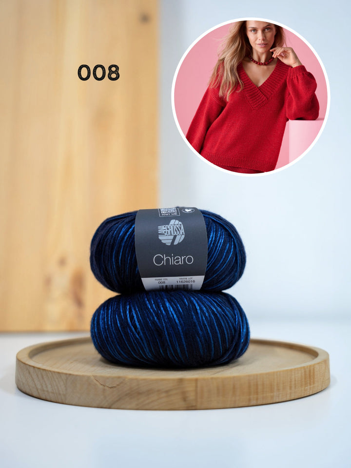 Strickpaket Chiaro Pullover mit V-Ausschnitt