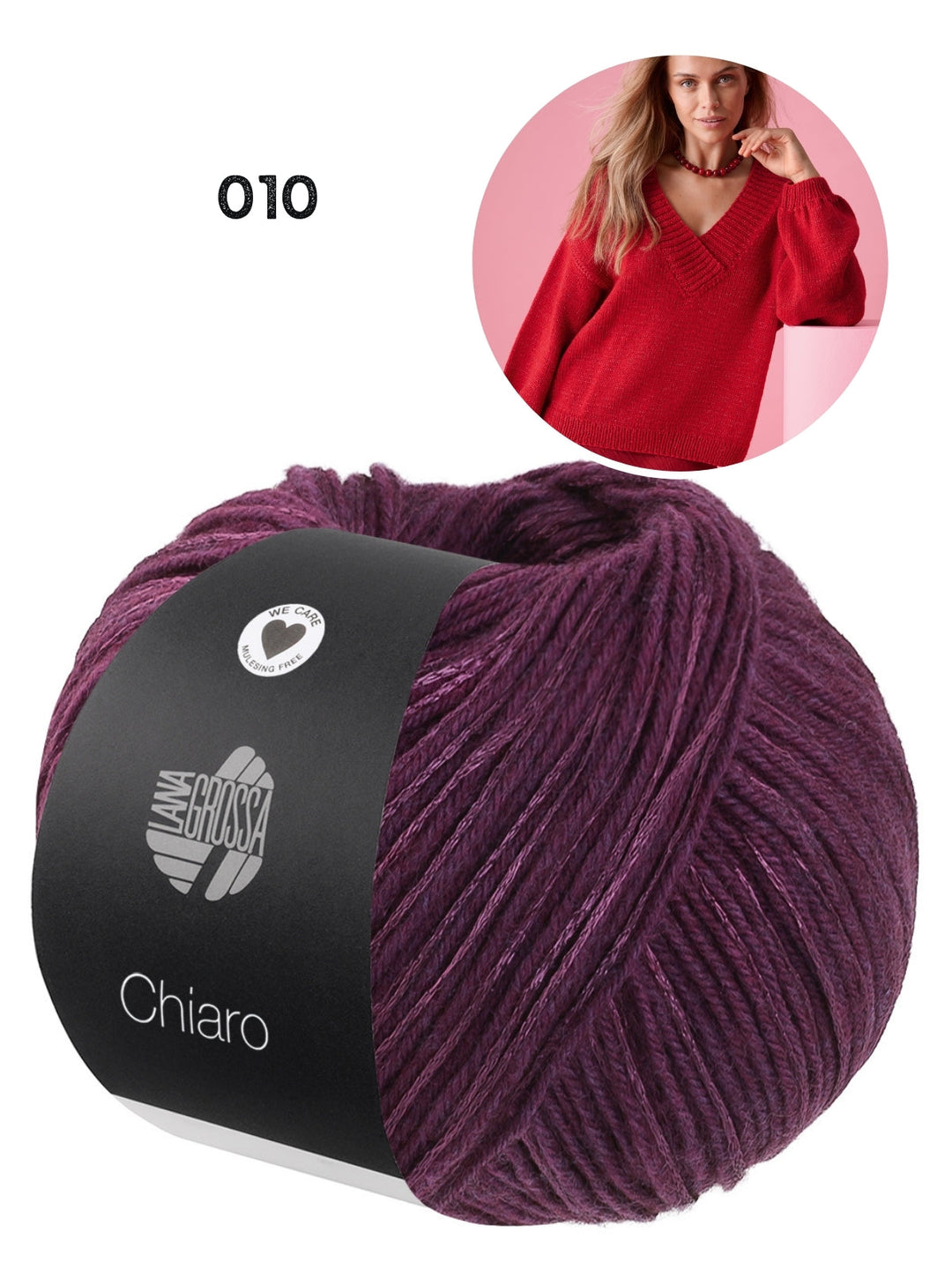 Strickpaket Chiaro Pullover mit V-Ausschnitt