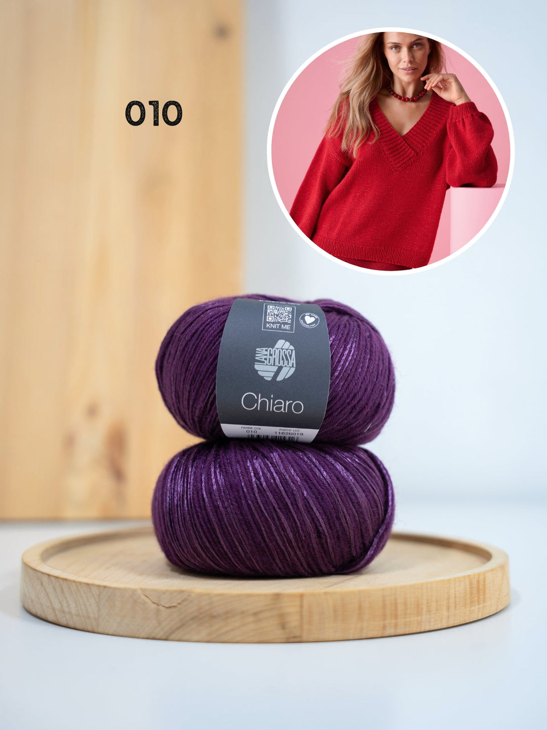 Strickpaket Chiaro Pullover mit V-Ausschnitt