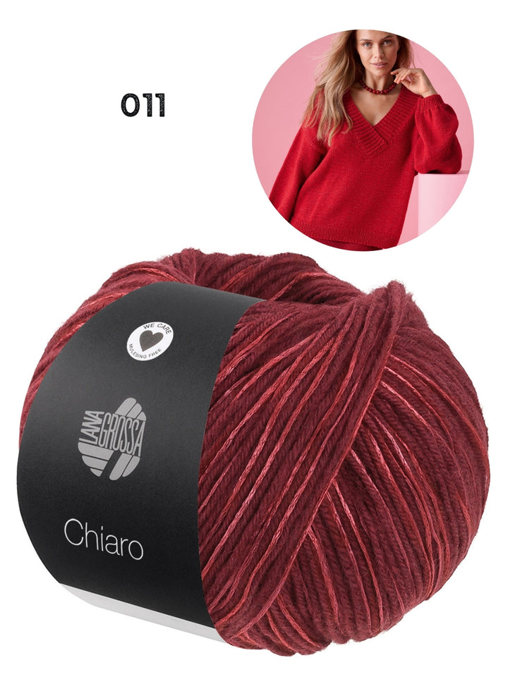 Strickpaket Chiaro Pullover mit V-Ausschnitt