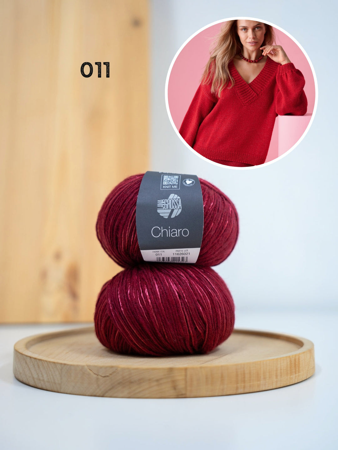 Strickpaket Chiaro Pullover mit V-Ausschnitt