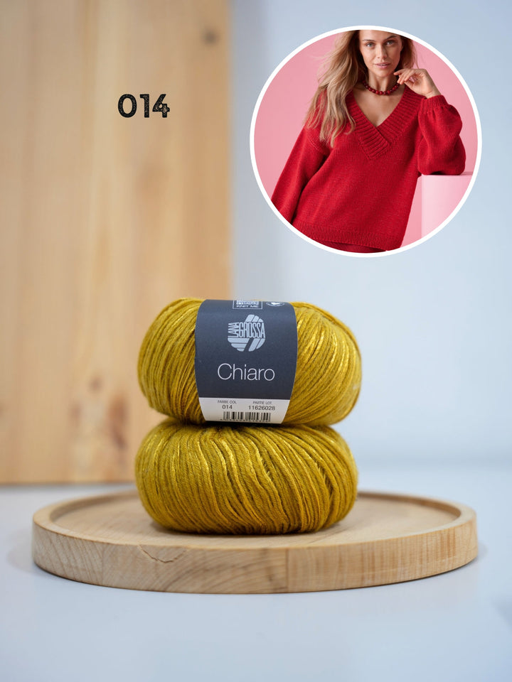 Strickpaket Chiaro Pullover mit V-Ausschnitt