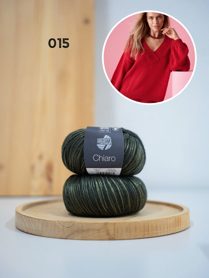 Strickpaket Chiaro Pullover mit V-Ausschnitt