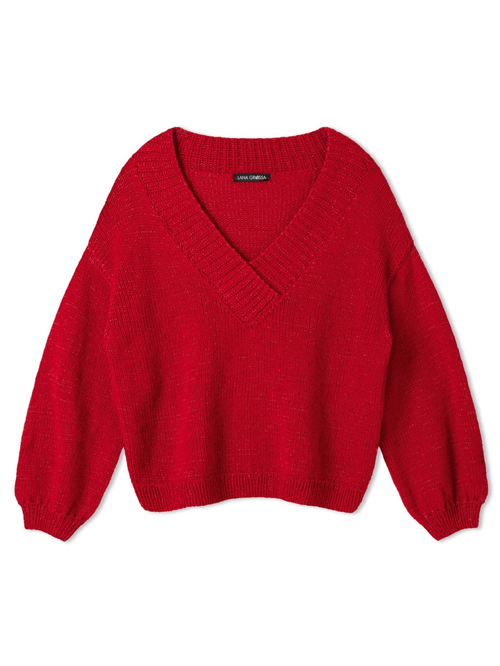Strickpaket Chiaro Pullover mit V-Ausschnitt