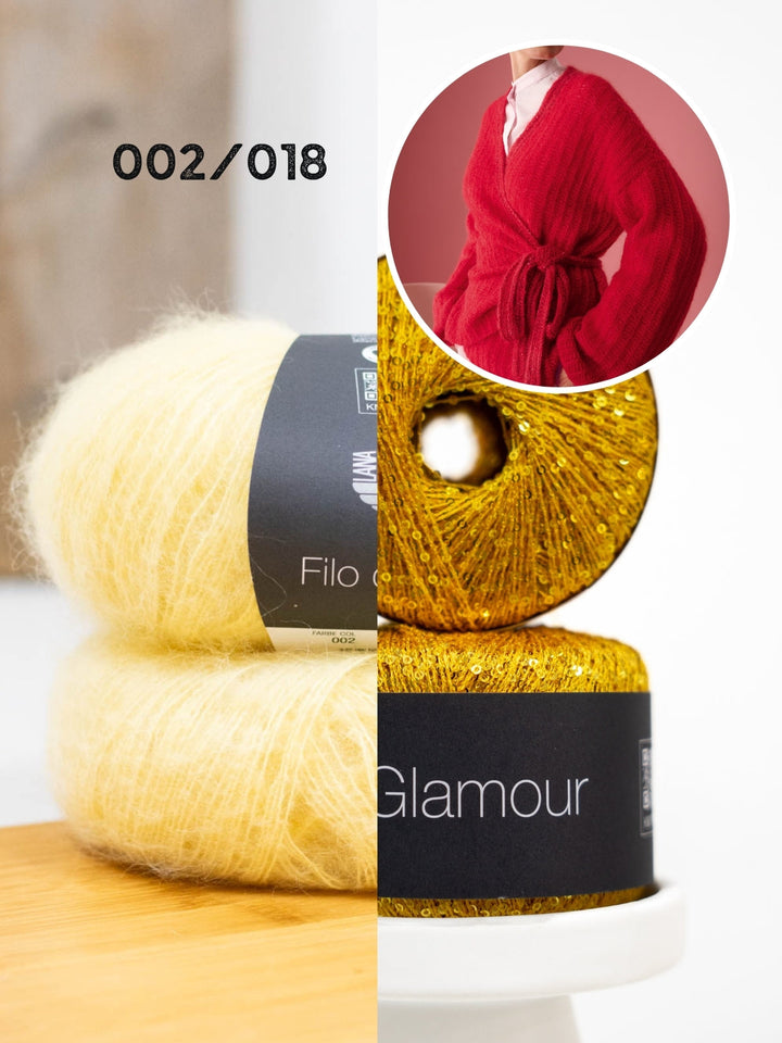 Häkelpaket Filo Di Gio &amp; Glamour Wickeljacke