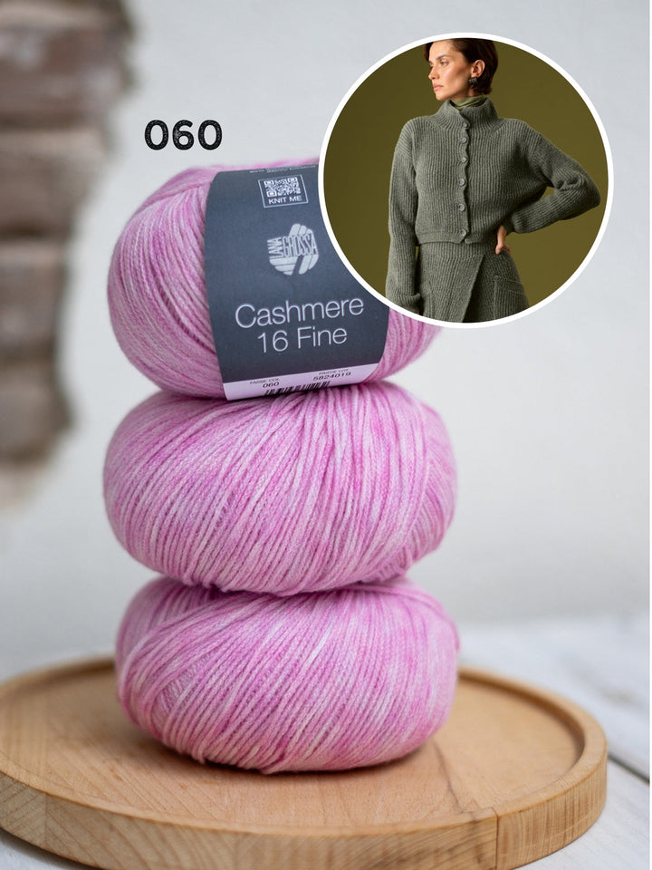 Strickpaket Cashmere 16 Fine Strickjacke