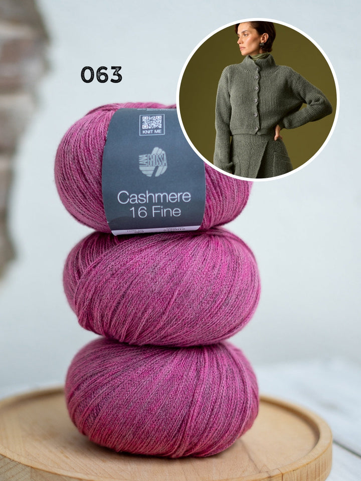 Strickpaket Cashmere 16 Fine Strickjacke