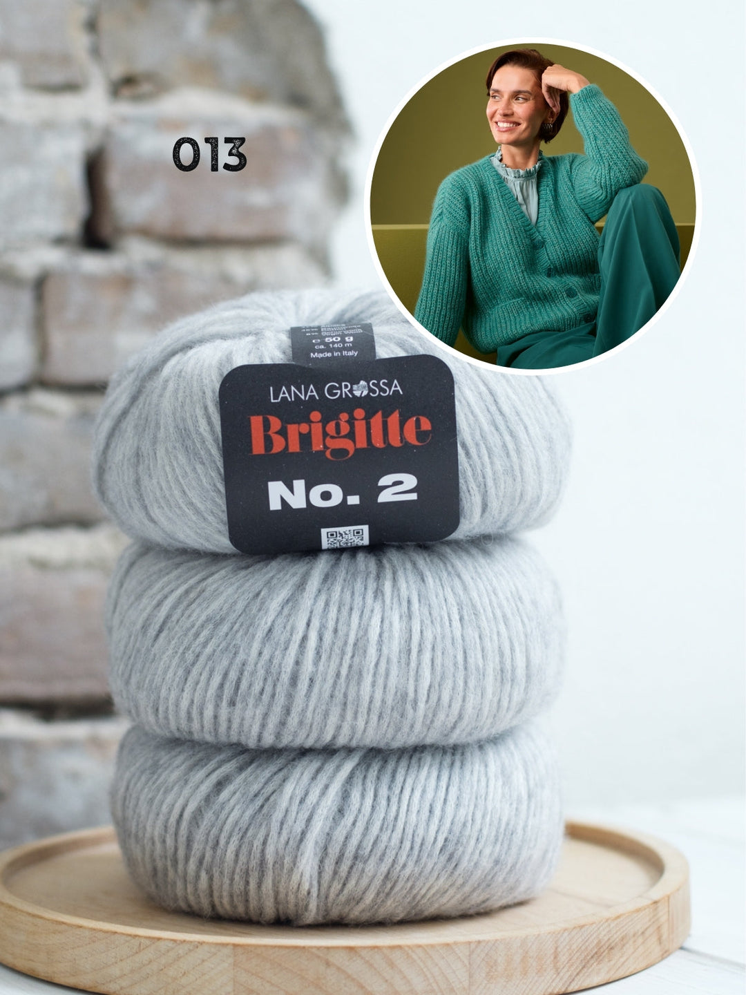 Strickpaket Brigitte No. 2 Strickjacke mit Taschen